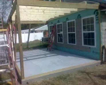 Completed covered patio and screened porch